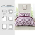 thumbnail image 4 of Mainstays All in One Reversible Comforter and Sheet set- 7 Piece, Queen, Purple Geo, 4 of 15