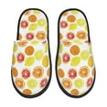 thumbnail image 1 of Fotbe Lemon Orange Pantuflas Peludas para Mujer con Estampado, Zapatillas de Peluche, Zapatos de Invierno para Casa, Uso Interior y Exterior-Large, 1 of 8