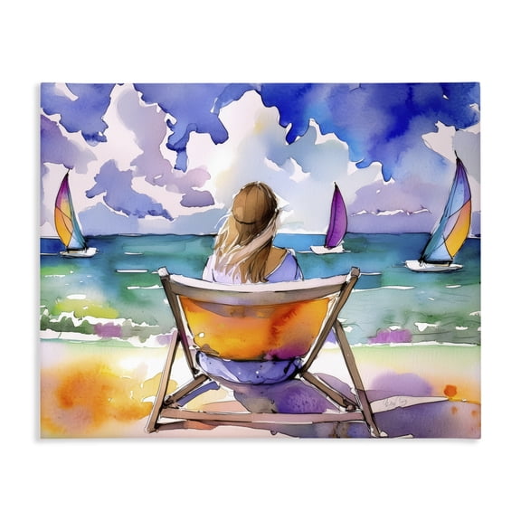 Stupell Industries Front Row to Paradise Canvas Wall Art, design by Shelly Craig