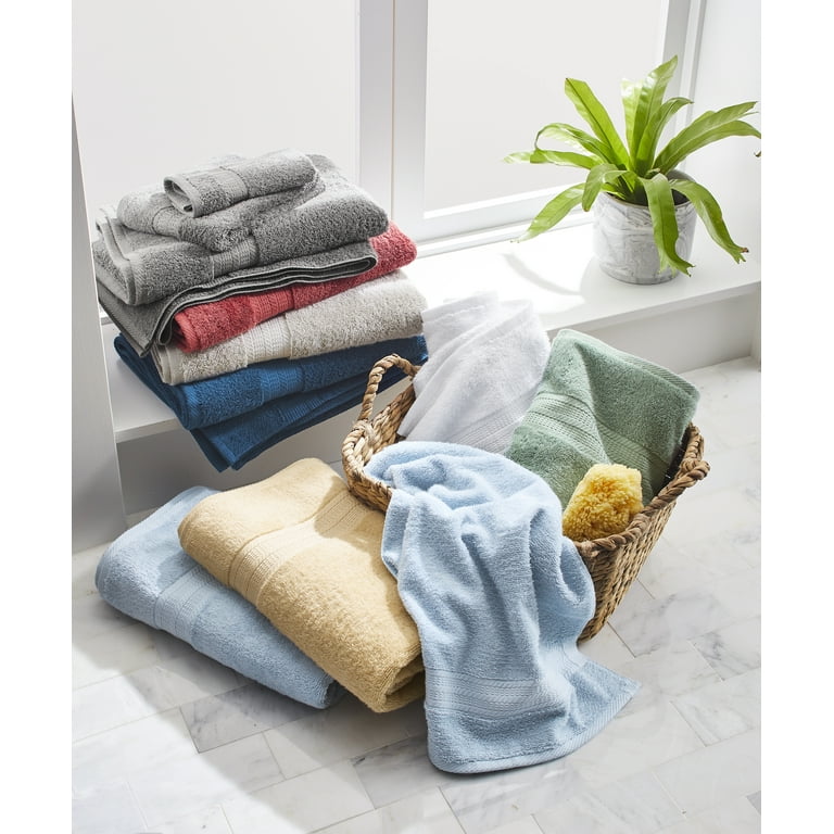 Better Homes & Gardens American Made Bath Collection - Single Hand Towel, Solid Grey