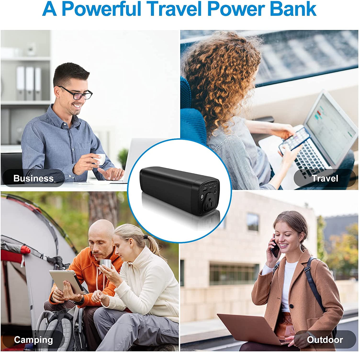PADJYYUSZ Portable Laptop Power Bank with AC Outlet,  116Wh/31200mAh 100W Travel Laptop Charger, Fast charger,Black,N11