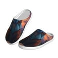 thumbnail image 2 of Daiia Starry Sky Meditating Fox Print Women’s Fuzzy Slippers Memory Foam Lightweight House Shoes Cozy Loafer Flannel House Shoes-37/38, 2 of 7