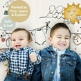thumbnail image 4 of JumpOff Jo Large Foldable Kids Foam Play Mat, Padded Baby Floor Mat, 70 x 59 in - Rainbow Dog Days, 4 of 9