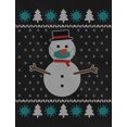thumbnail image 2 of Tstars Mens Christmas Snowman Face Mask Funny Humor Quarantine 2020 Ugly Christmas Birthday Gift T Shirt, 2 of 3