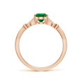 thumbnail image 2 of ANGARA Lab Grown Nature-Inspired Pear Emerald Engagement Ring with Leaf Motifs for Women in 14K Rose Gold (Size-7x5mm) | May Birthstone, Anniversary, Jewelry Gift for Women | Lab-Grown Emerald Ring, 2 of 7