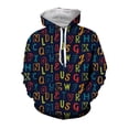thumbnail image 2 of Sudadera con capucha con estampado 3D divertido del alfabeto para hombre, sudadera con capucha con gráfico de dibujos animados de anime, ropa informal juvenil y vitalidad, 2 of 5
