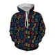 thumbnail image 2 of Sudadera con capucha con estampado 3D divertido del alfabeto para hombre, sudadera con capucha con gráfico de dibujos animados de anime, ropa informal juvenil y vitalidad, 2 of 5