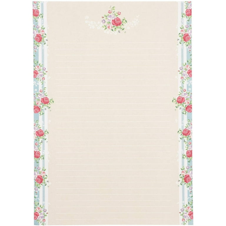 60 Sheets Vintage Floral Stationary with 30 Envelopes, Letter Writing Paper  for Poems, Thank You Notes, Pen Pal, Scrapbook, Calligraphy (6 Designs,  10.2 x 7.25 In)