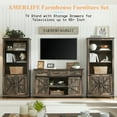 AMERLIFE TV Stands with Sliding Barn Doors for Televisions up to 65