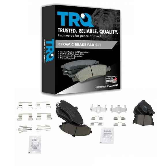 TRQ Front & Rear Ceramic Disc Brake Pad Kit for 2002-2005 Hyundai Elantra New BFA20280
