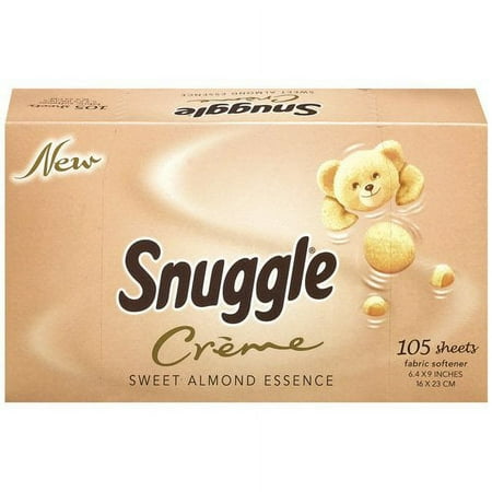 Snuggle Creme Sweet Almond Essence Fabric Softener Dryer Sheets, 105ct