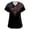 Dark Blue #43, variant on Womens Independence Day Scrub Tops Patriotic Short Sleeve Scrubs 1776 2026 V Neck Stars and Stripes Nursing Uniforms Stretch Shirts with Pockets Black M
