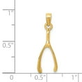 thumbnail image 2 of 14k Yellow Gold Wishbone Pendant - .9 Grams - Measures 25x9.4mm, 2 of 2