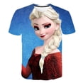 thumbnail image 2 of Nueva ropa de Elsa Frozen para niños, camisetas de Disney, camisetas de dibujos animados para niños, camisetas de moda Kawaii de Anime, trajes para niños y niñas, camiseta 5T Gao Jinjia LED, 2 of 2