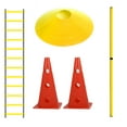 thumbnail image 3 of ASENVER Hurdle Ladder Triangle Marker Cone Pad Disk Hurdle Multifunctional Set, 3 of 5