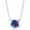 Blue Created Sapphire, September, variant on Gem Stone King 925 Sterling Silver Blue Created Sapphire Women Solitaire Pendant Necklace for Women (1.60 Cttw, Round 7MM, with 18 inch Silver Chain)
