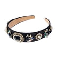 thumbnail image 2 of Sonducket Diadema barroca con diamantes de imitación brillantes para mujer Accesorio para el cabello Negro Sonducket AP012202-02, 2 of 6