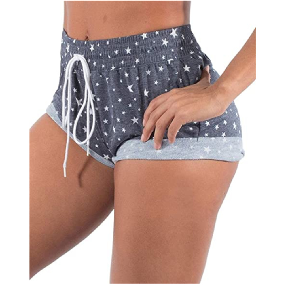 Yskkt Women's Ruched Butt Lounge Booty Shorts Camouflage Print