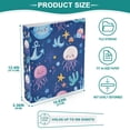 thumbnail image 3 of FORMRS 3 Ring Binder 1.5 inch with Pockets Set of 2 Clip Board 200 Sheets Capacity, Light Pink Jellyfish, 3 of 8