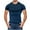 Blue, variant on ShomPort Short Sleeved Tight Shirts for Men Roundneck Solid Color Tees Athletic Gym Tops