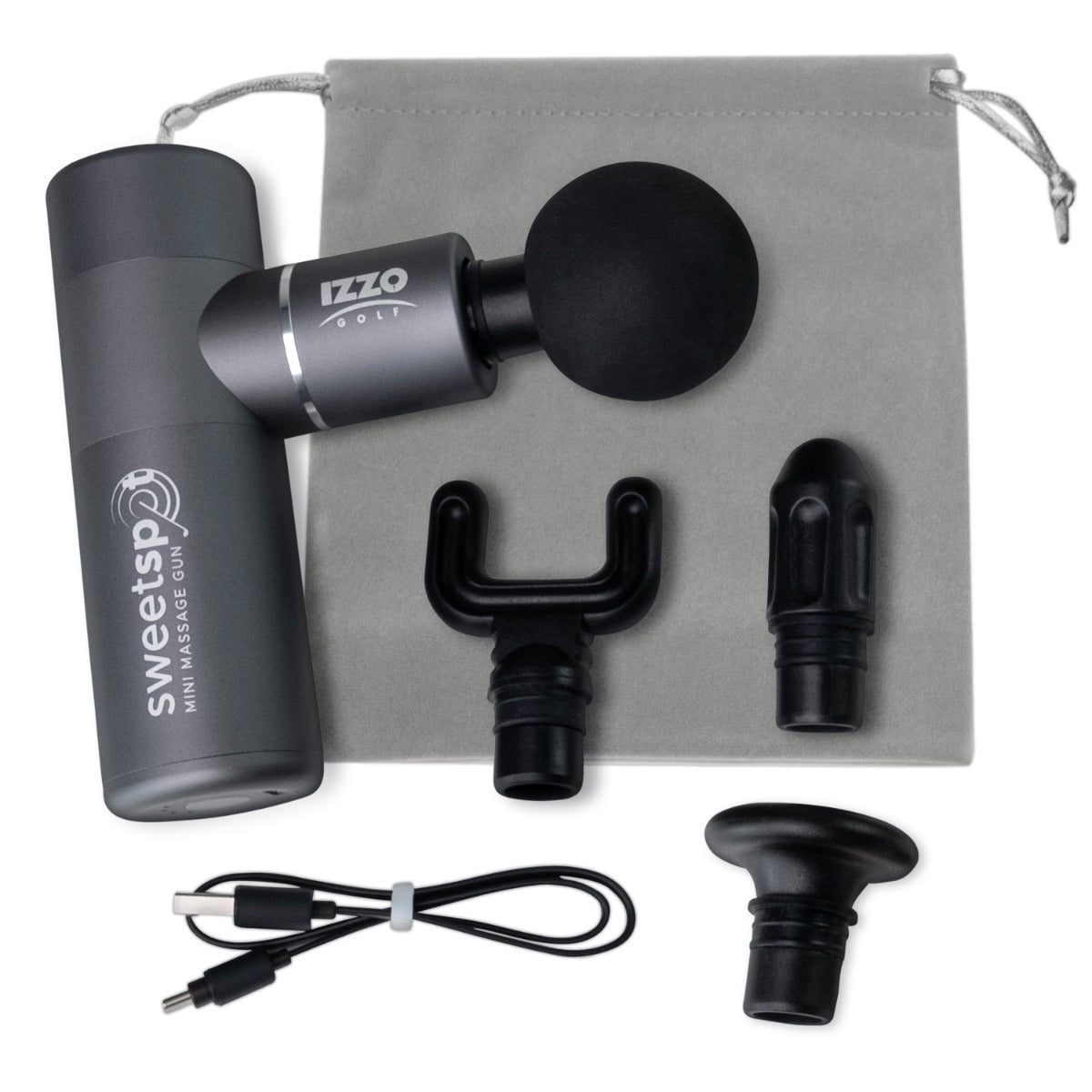 IZZO Golf Sweet Spot Massage Gun, Black