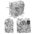 thumbnail image 5 of Floral Lounger Chair Bag, Garden Plant Related Hand Drawn Printing of Plumeria Flowers and Leaves Motifs, High Capacity Storage with Handle Container, Lounger Size, Grey and White, by Ambesonne, 5 of 5