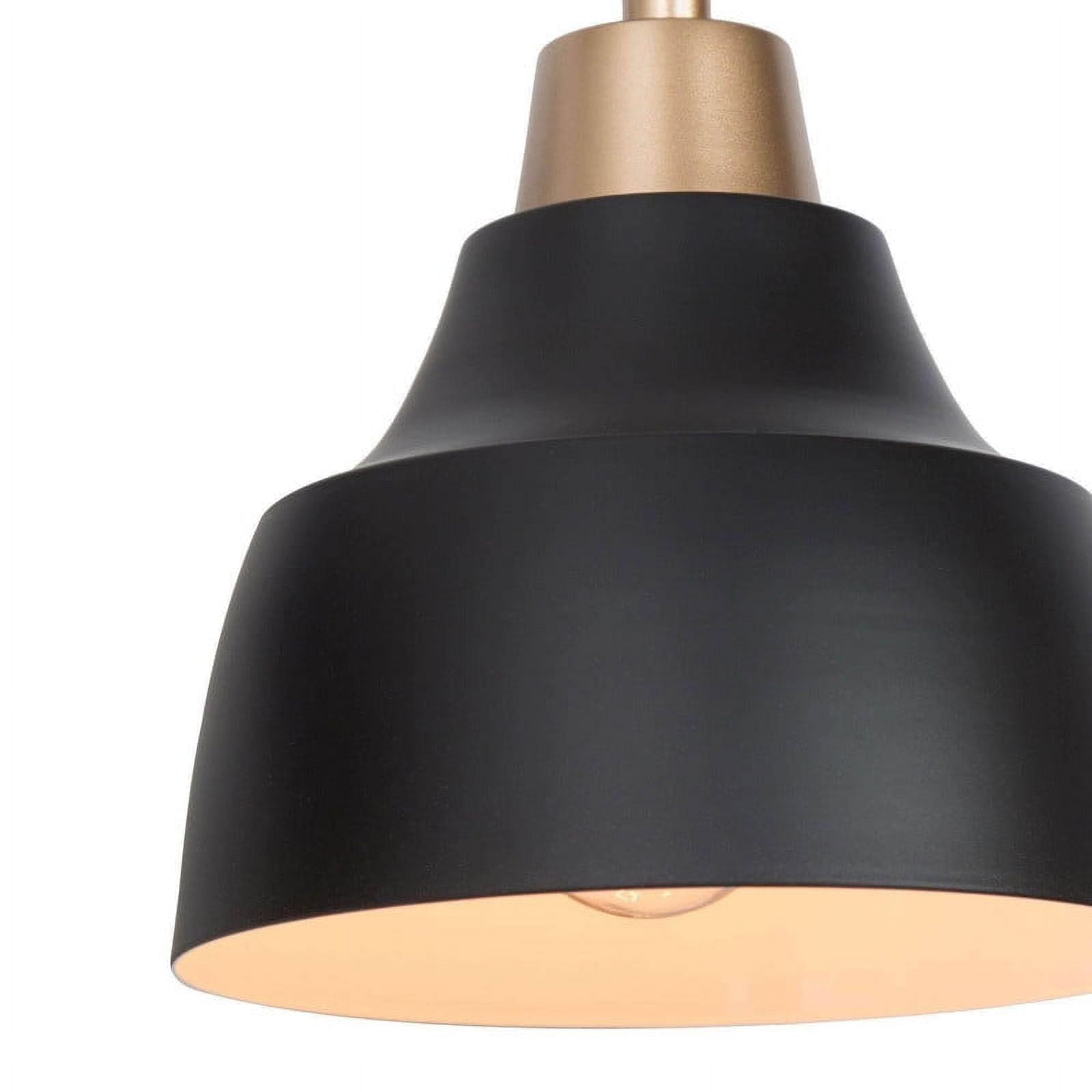 LNC Modern 3-Light Black and Gold Vanity Light with Domes, 24-Inch Bathroom Wall Fixture
