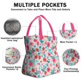 thumbnail image 3 of Pioneer Flower Drawstring Lunch Bag Women - Drawstring Lunch Bag Insulated for Work Office - Stain-Resistant Large Lunchbags for Women with Multi-Pockets, 3 of 6
