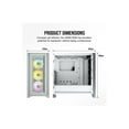 thumbnail image 3 of Corsair iCUE 4000X RGB Tempered Glass Mid-Tower ATX Case White CC9011205WW, 3 of 8