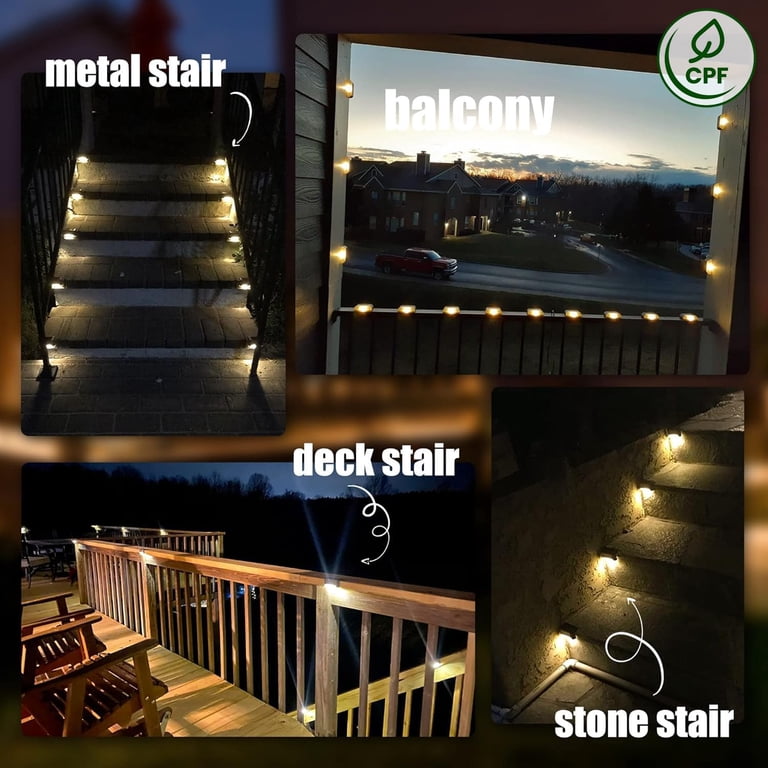 Tmdioo Solar Deck Lights, 16 Pack Waterproof Step Lights photo 3