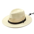 thumbnail image 1 of Chapeau Circonférence Hommes et Femmes Chapeau jazz Chapeau de Paille Chapeau d'Été Chapeau Rétro Chapeau Haut de Forme Chapeau de Soleil Large pour Extérieur, 1 of 5