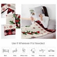 thumbnail image 4 of Christmas Deer Throw Flannel Blanket 50x80In Snowflake Cardinal Berry Leaf Plaid Linen Super Soft Cozy Bed Blanket, Lightweight Plush Fuzzy Bed Throw for Bedroom Sofa Couch Living Room, 4 of 4