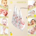 thumbnail image 3 of SKYSONIC 5 PCS Fall Pumpkin Pink Baby Muslin Washcloths, Watercolor Harvest Face Towel Burp Cloths Ultrasoft Absorbent Cotton Bath Wipes Towels for Newborn Boys Girls, 3 of 7
