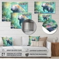 thumbnail image 4 of Designart "Manatee s Gentle Nature II" Animals Metal Art Living Room, 4 of 5