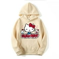 Hello Kitty Kawaii Women Hoodie Cartoon Anime Men Pullover 2024 New