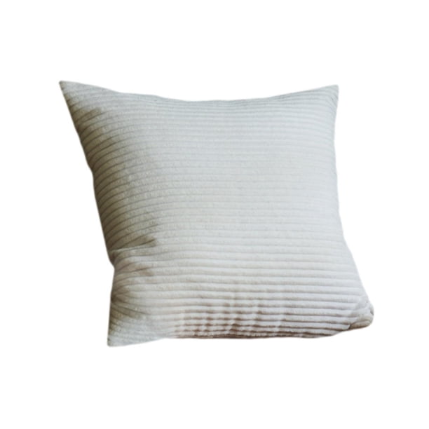 Funda de almohada de pana, funda de cojín cuadrada, funda de almohada de estilo rústico, funda de almohada decorativa para sofá, dormitorio, regalo de Blanco
