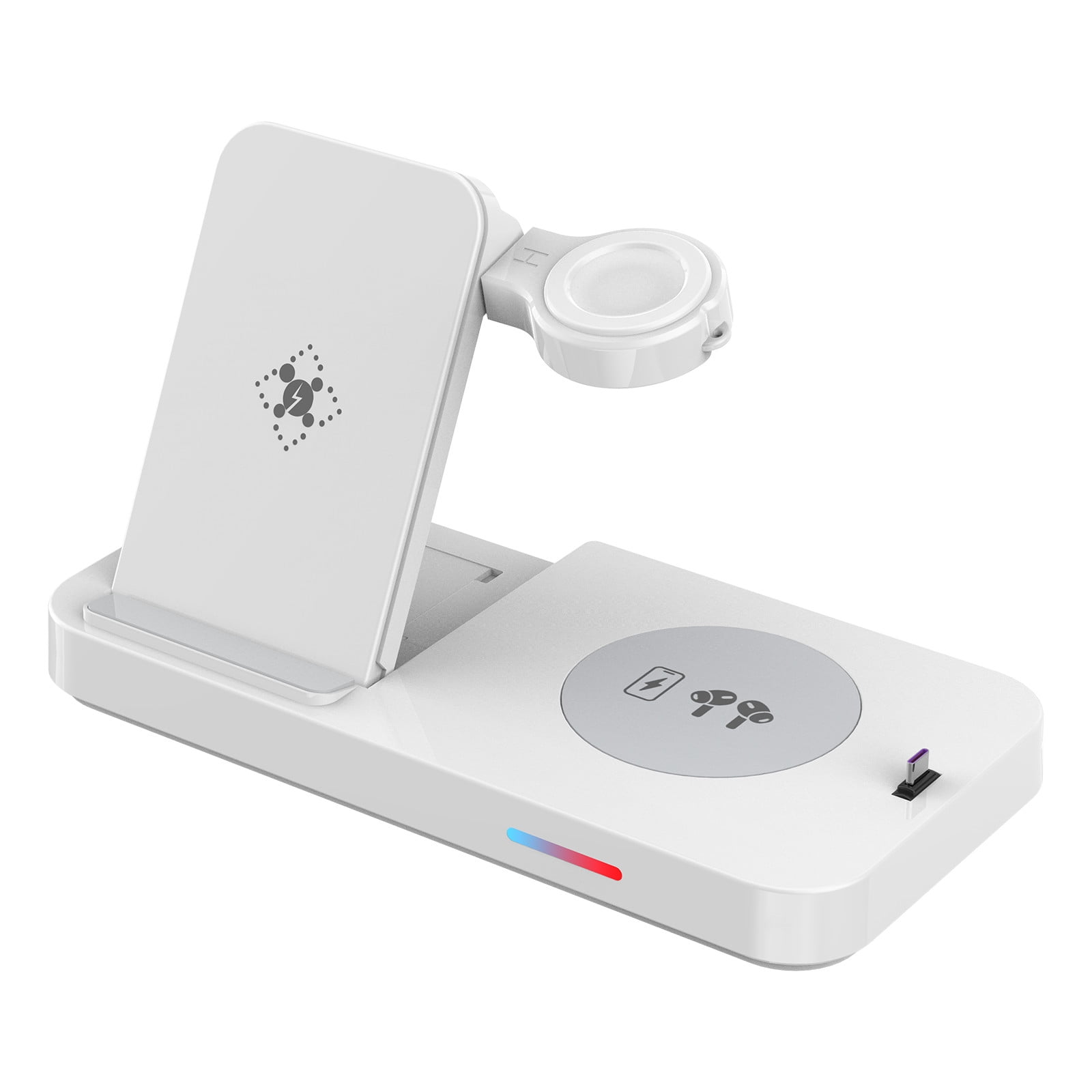 Phone Accessories 4 In 1 Magnetic Wireless Charger Station Fast Wireless Charging Stand 15W For I-Phone For Air-Pods For