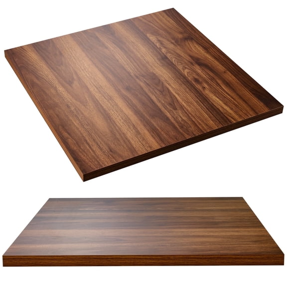 Kaboon 23.81x23.81 inch Square Table Top, Pack of 2, Dark Walnut