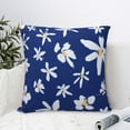 thumbnail image 6 of YFYANG Square Decorative Throw Pillow Case (Without Pillow Insert), Blue Flower Doodle Bedroom Sofa Car Cushion Cover, 20"x20", 6 of 9