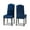 Navy Blue, variant on Baxton Studio Dylin Modern and Contemporary Charcoal Fabric Upholstered Button Tufted Wood Dining Chair Set of 2
