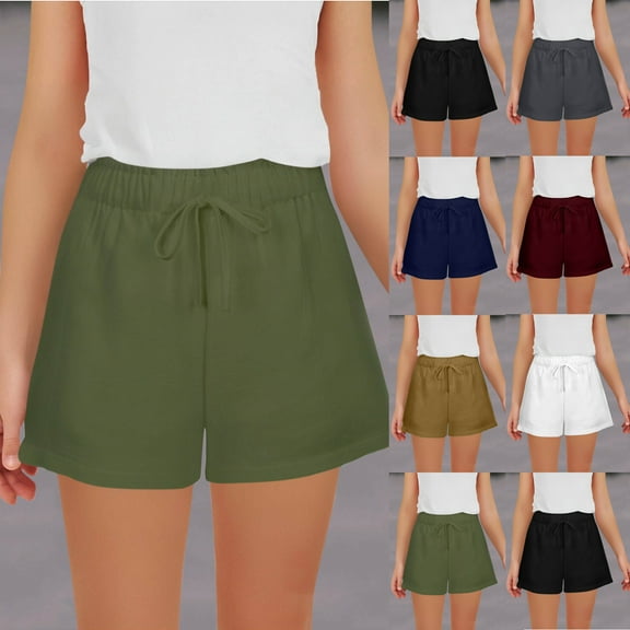 Summer Saving Clearance! WRKEKC Shorts for Girls,Kids Fashion Boy and Girls' Casual Solid Summer Pocket Shorts Adjustable Waist Frill Shorts