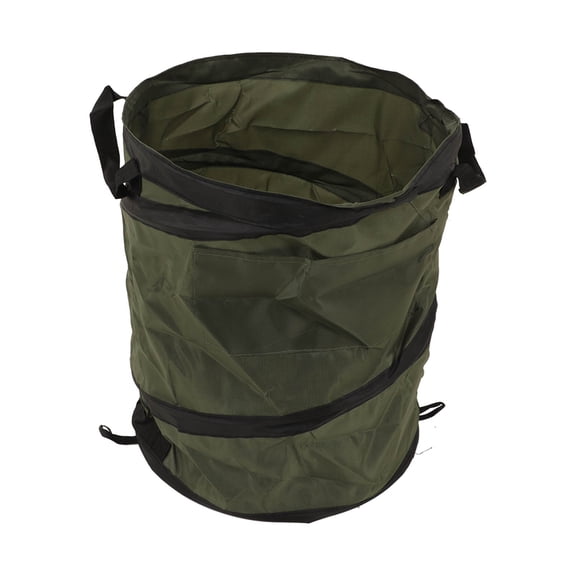 Camping Trash Can, Collapsible Trash Can Green Bottom Handle Strong Bearing Capacity  For Road Trip