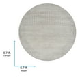 thumbnail image 4 of Livabliss Area Rugs for Living Room, 7ft Round Floransa Modern Gray Round Rug, Bedroom Dining Room Home Decor Stain Resistant Carpet (6'7" x 6'7"), 4 of 7