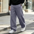 thumbnail image 2 of Men Loose Fit Jogger Pants Elastic Drawstring Waist Wide Leg Casual Sweatpants Breathable Outdoor Workout Pants With Side Pockets M, 2 of 8