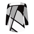thumbnail image 4 of Fiudx Camisas de Mujer Blusa de Manga 3/4 a La Moda para Mujer, Camiseta Estampada, Top Informal, 4 of 5