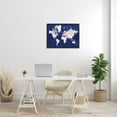 thumbnail image 2 of Stupell Industries Traditional World Map Neutral Tone Continents On Blue, 24 x 30, Designed by BlursByAI, 2 of 6