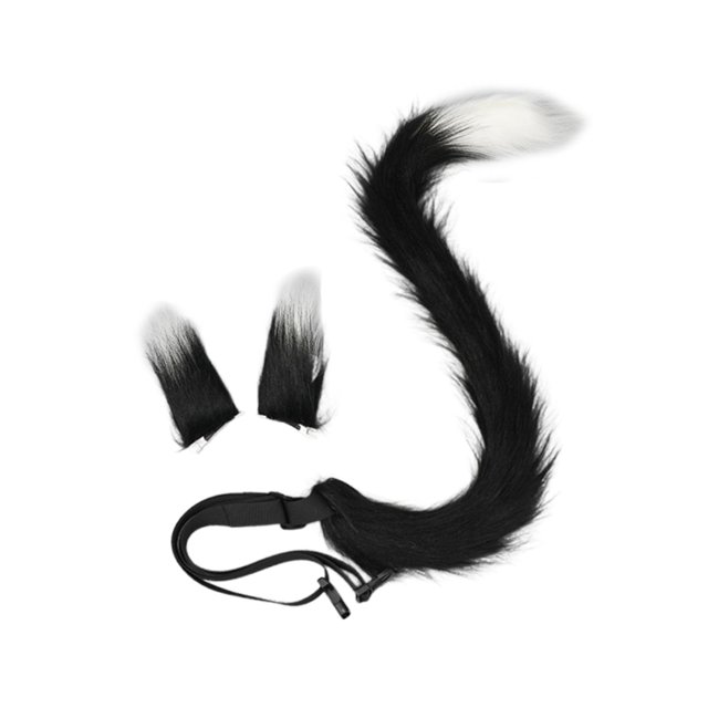Diadema con orejas de gato para cosplay, ideal para niños y adultos. Regalo perfecto para disfraces y espectáculos. Blanco y negro