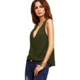 thumbnail image 1 of Women's Deep V Neck Cut Out Back Sleeveless Blouse Tank Top, 1 of 6