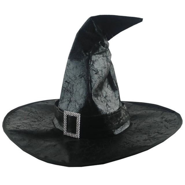 Popular! Men And Women Large Ruched Witch Hat Accessory For Holiday Halloween Party Clearance Ghost