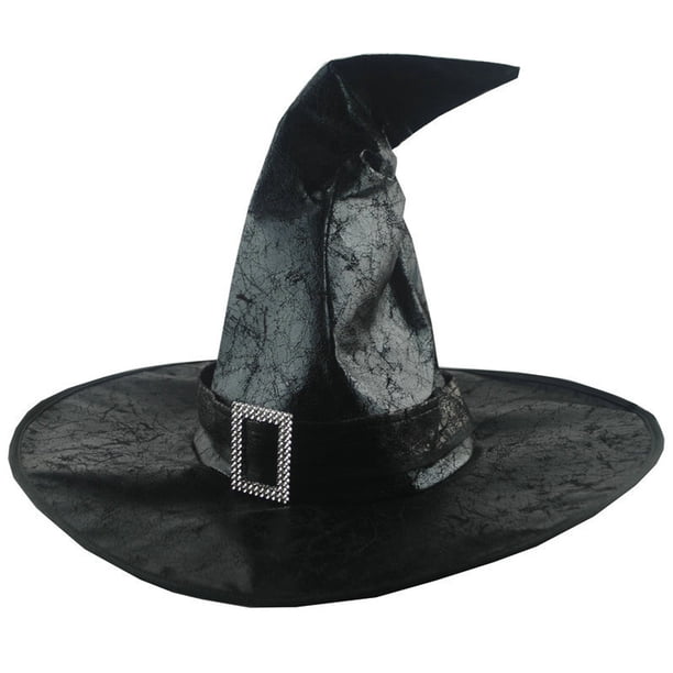 Maojin Decoración De Halloween Hombres Y Mujeres Accesorio De Sombrero De Bruja Fruncido Grande para Fiesta De Halloween